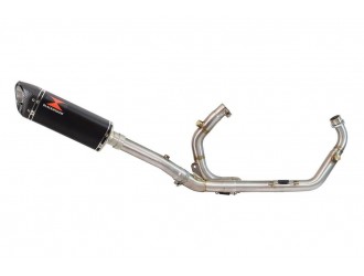 Exhaust System + 300mm Tri Black Oval Stainless Carbon...