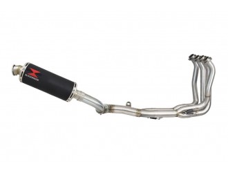 Race De-cat Exhaust System 300mm Round Black Stainless...