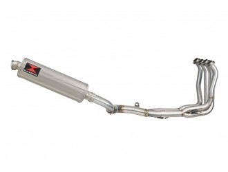 Race De-cat Exhaust System 400mm Oval Stainless Silencer...