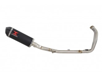 De-Cat Exhaust System 300mm Oval Black Stainless Carbon...