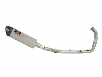 De-Cat Exhaust System 350mm Tri Oval Stainless Carbon Tip...
