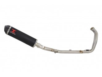 De-Cat Exhaust System 400mm Oval Black Stainless Carbon...