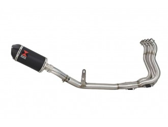 De-Cat Race Exhaust System + 200mm Oval Black Stainless...