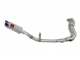 De-Cat Race Exhaust System + 200mm Round Stainless Blue...