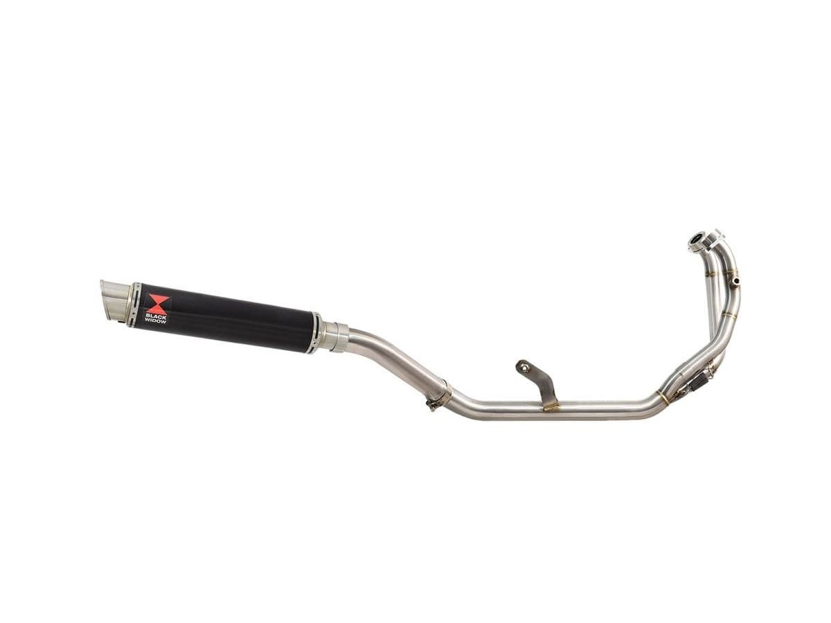 De Cat Exhaust System + 350 mm Round Black Stainless Silencer HONDA CMX1100 Rebel Black Widow