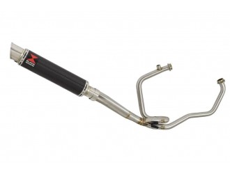 Full Exhaust System 350mm GP Round Carbon Silencer...