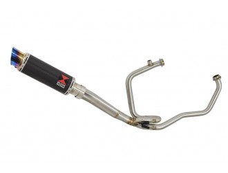 Full Exhaust System 230mm GP Round Blue Tip Carbon...