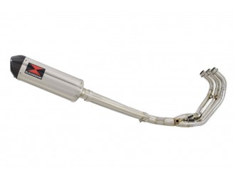 De-cat Exhaust System 300mm Oval Stainless Carbon Tip...