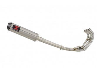 De-cat Exhaust System 370mm Round Stainless Carbon Tip...