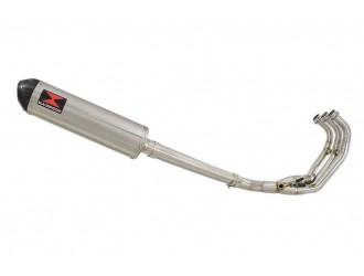 De-cat Exhaust System 400mm Oval Stainless Carbon Tip...