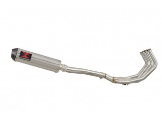 High De-cat Exhaust System 370mm Round Stainless Carbon...