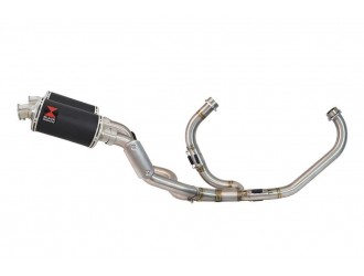 High Level Exhaust System 230mm Oval Black Stainless...