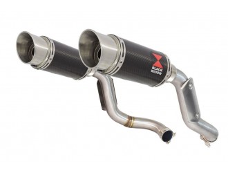 Exhaust High Level Link Pipes + 230mm GP Round Carbon...