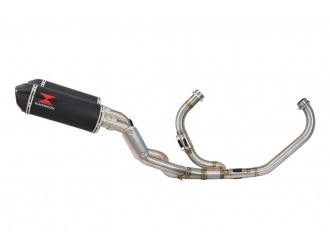 High Level Exhaust System 300mm Oval Black Stainless...