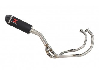Exhaust System with 300mm Oval Black Stainless Carbon Tip...
