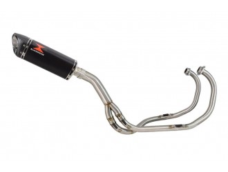 Exhaust System with 300mm Tri Oval Black Stainless Carbon...