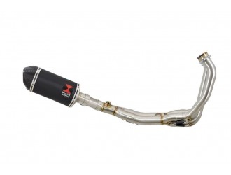 De-Cat Exhaust System 200mm Oval Black Stainless Carbon...