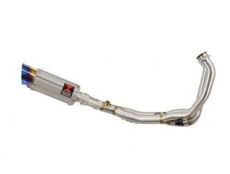 De-Cat Exhaust System 200mm Round Blue Tip Stainless...