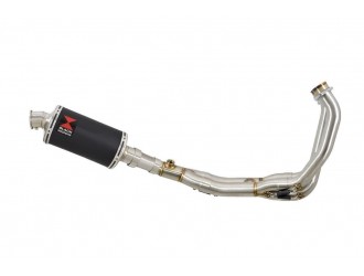 De-Cat Exhaust System 230mm Oval Black Stainless Silencer...
