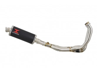 De-Cat Exhaust System 300mm Oval Black Stainless Silencer...