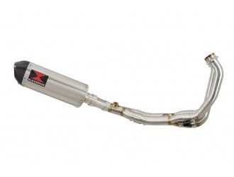 De-Cat Exhaust System 300mm Oval Stainless Carbon Tip...