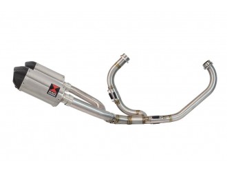 Exhaust System 200mm Oval Stainless Carbon Tip Silencers...