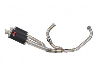 Exhaust System 230mm Oval Black Stainless Silencers HONDA...