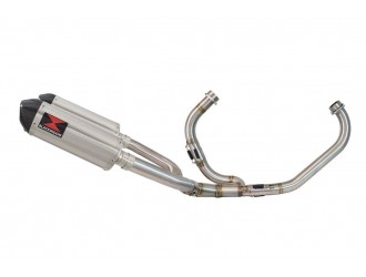 Exhaust System 300mm Oval Stainless Carbon Tip Silencers...
