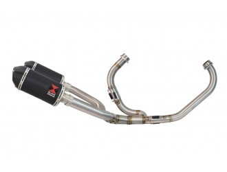 Exhaust System + 200mm Oval Black Stainless Carbon TIp...