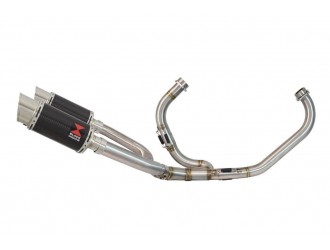 Exhaust System + 200mm Round Carbon Silencers HONDA...