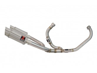 Exhaust System + 200mm Round Stainless Silencers HONDA...
