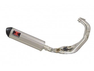 De-Cat Exhaust System 400mm Oval Stainless Carbon Tip...