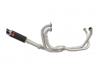 Full Exhaust System 230mm GP Round Carbon Silencer Blue...