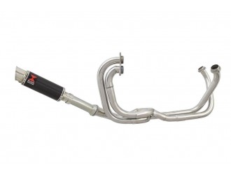 Full Exhaust System 230mm Round GP Style Carbon Silencer...