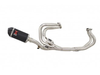 Full Exhaust System + 200mm Oval Black Stainless Carbon...