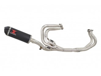 Full Exhaust System + 300mm Oval Black Stainless Carbon...