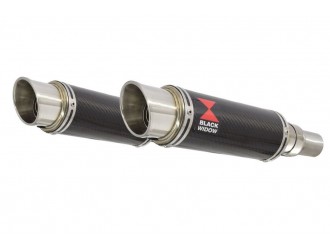 Twin Exhaust Silencer Kit 230mm GP Round Carbon TRIUMPH...