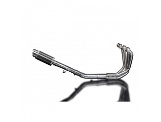 Complete exhaust system round carbon silencer 200mm...