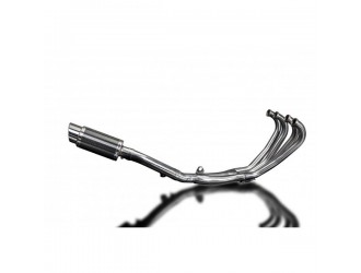 Complete exhaust system round carbon silencer 200mm honda...