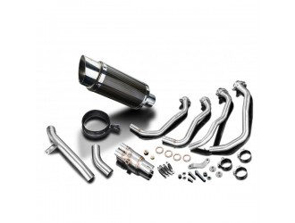 Full exhaust system round carbon silencer 200mm kawasaki...