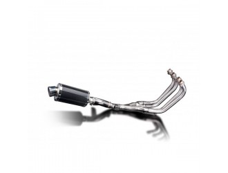 Complete 225mm oval carbon exhaust system for Honda...