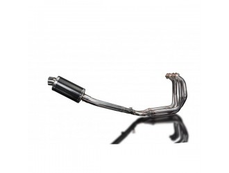 Complete exhaust system oval carbon silencer 225mm suzuki...