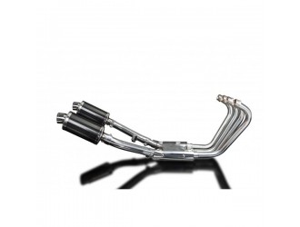 Complete exhaust system 225 mm oval carbon silencers...