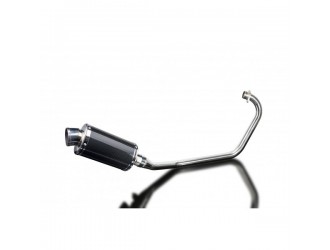 Complete exhaust system 225mm carbon oval silencer...