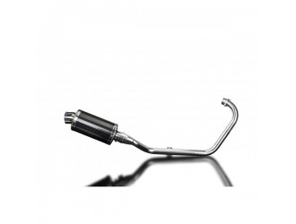 Complete exhaust system 225mm oval carbon silencer honda...