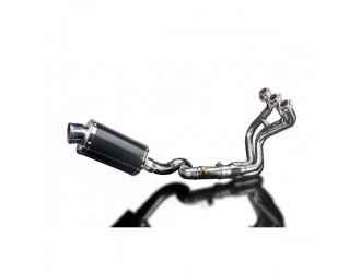 Complete exhaust system oval carbon silencer 225 mm...