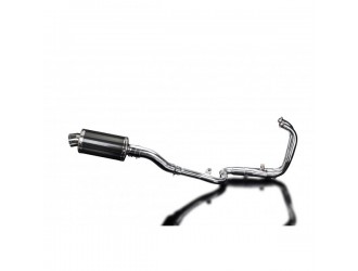 Complete exhaust system 225mm oval carbon silencer...