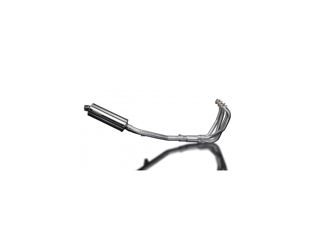 Complete exhaust system with 350 mm oval stainless steel silencers yamaha xj600 diversion 1992 2004