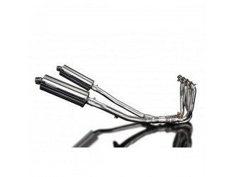 Complete 350mm oval steel exhaust system triumph street...