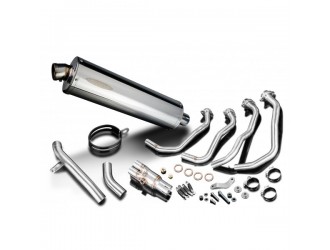 Complete exhaust system 450 mm stainless steel oval...